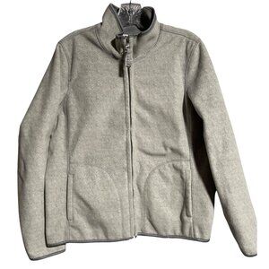 Coldwater Creek Womens Full Zip Jacket Gray Size M Soft Midweight Chevron Print